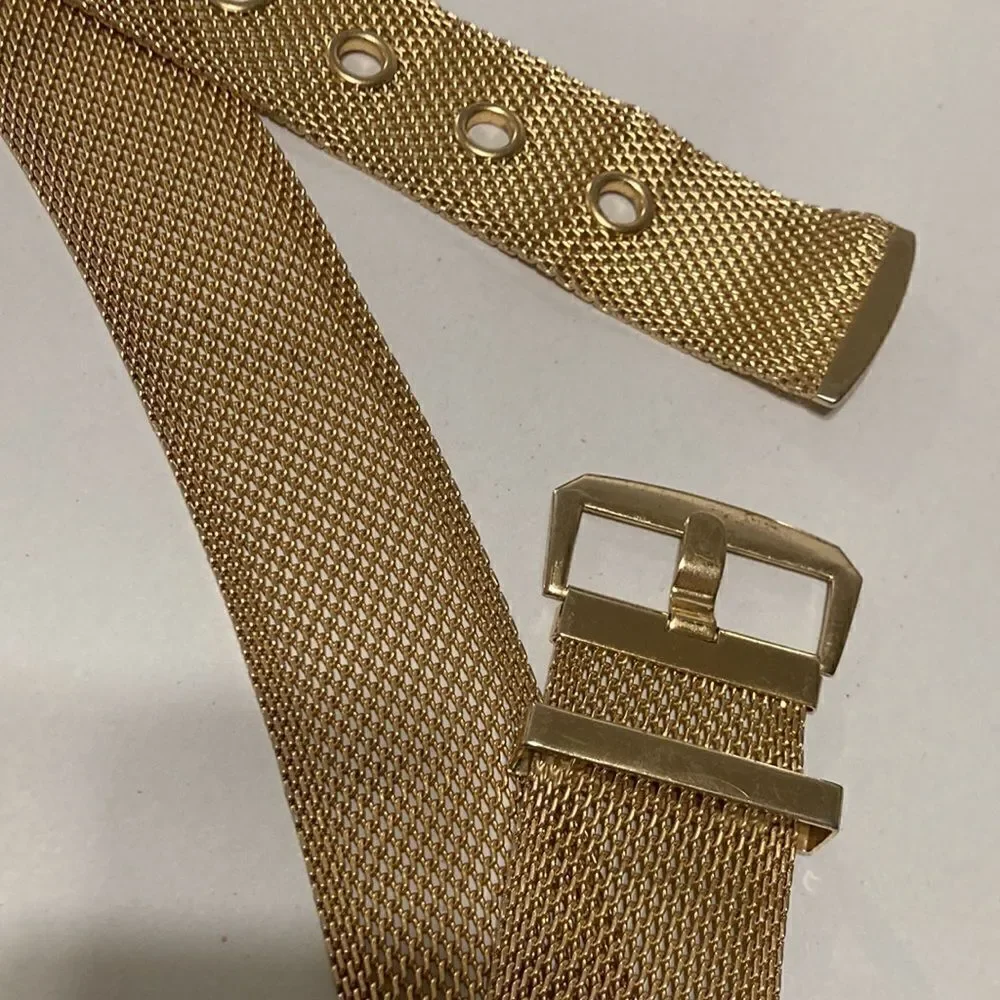 Vintage gold metal belt